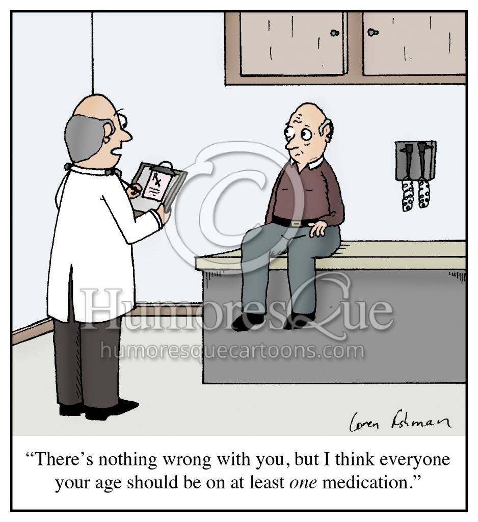 old age prescription drugs cartoon