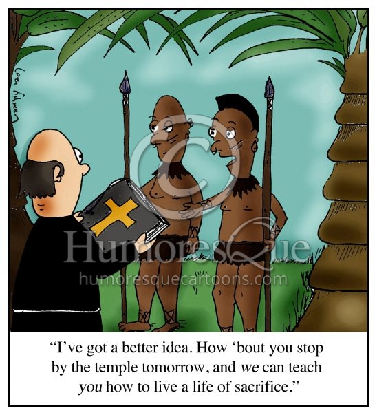 sacrifice missionary anthropology cartoon