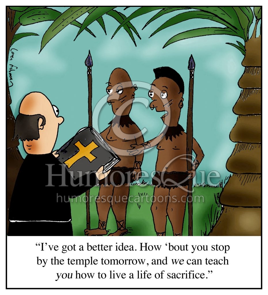 sacrifice missionary anthropology cartoon