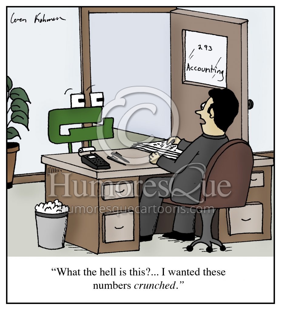number munchers accounting number crunching cartoon