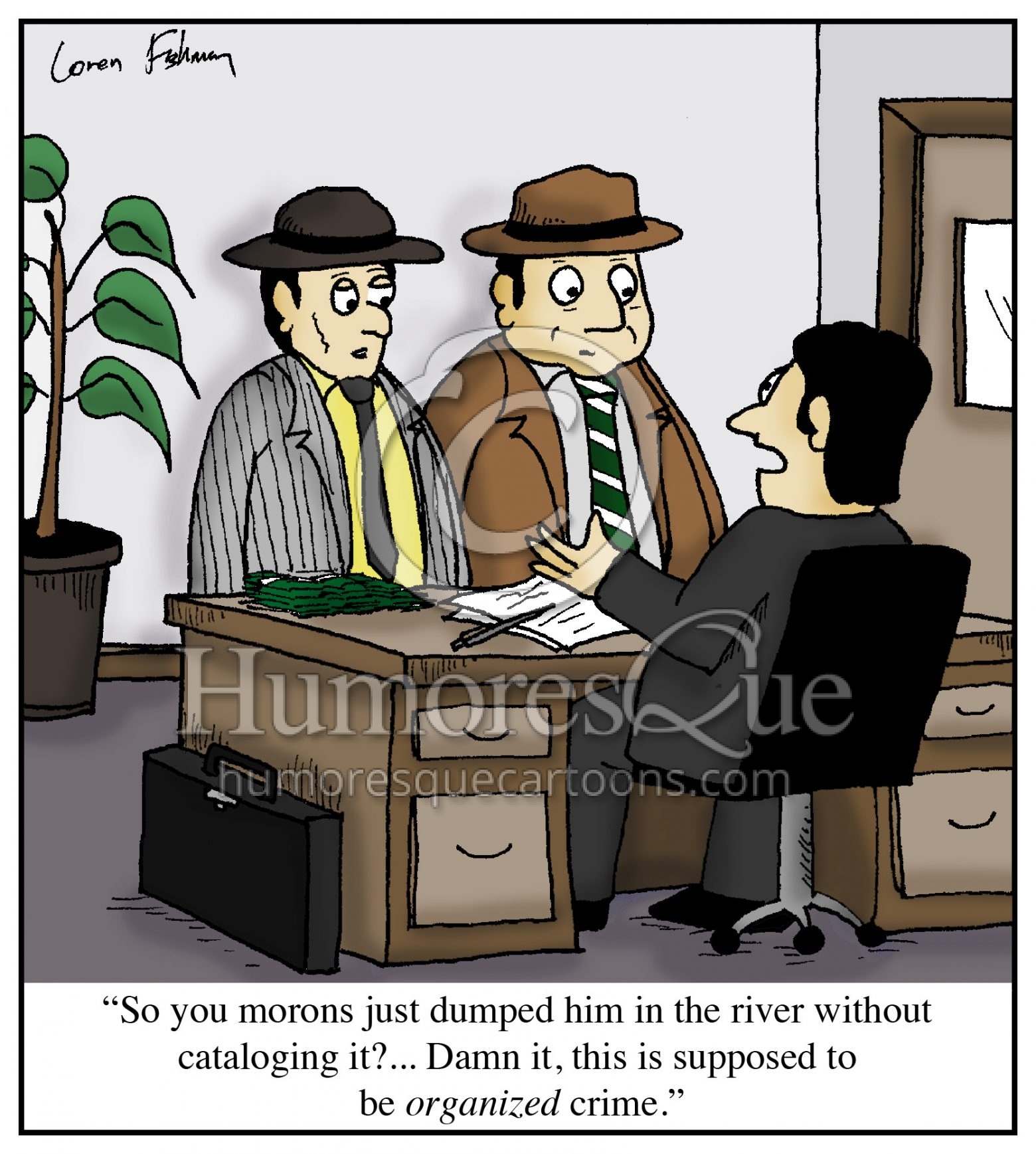 organized crime office cartoon