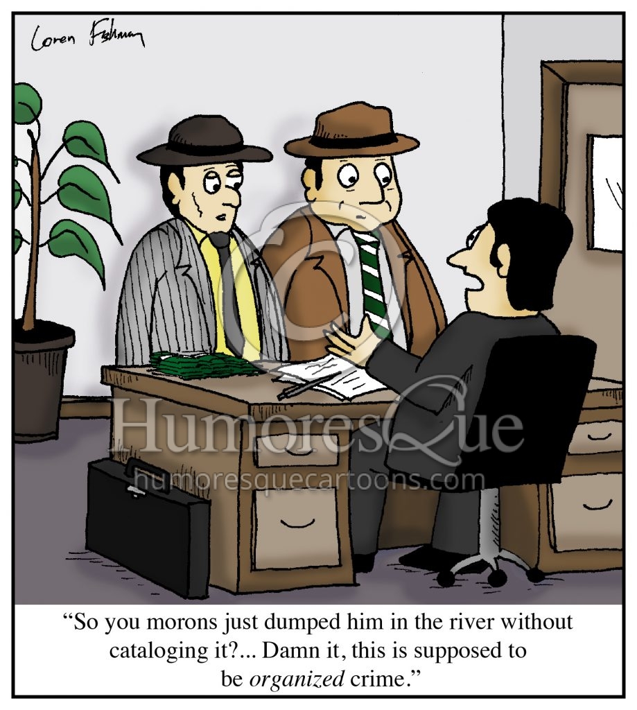 organized crime office cartoon