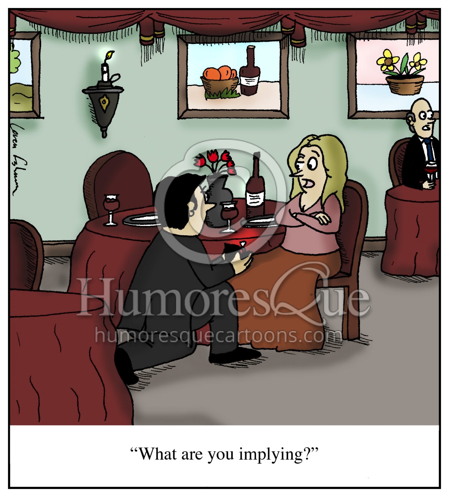 proposal engagement implying cartoon