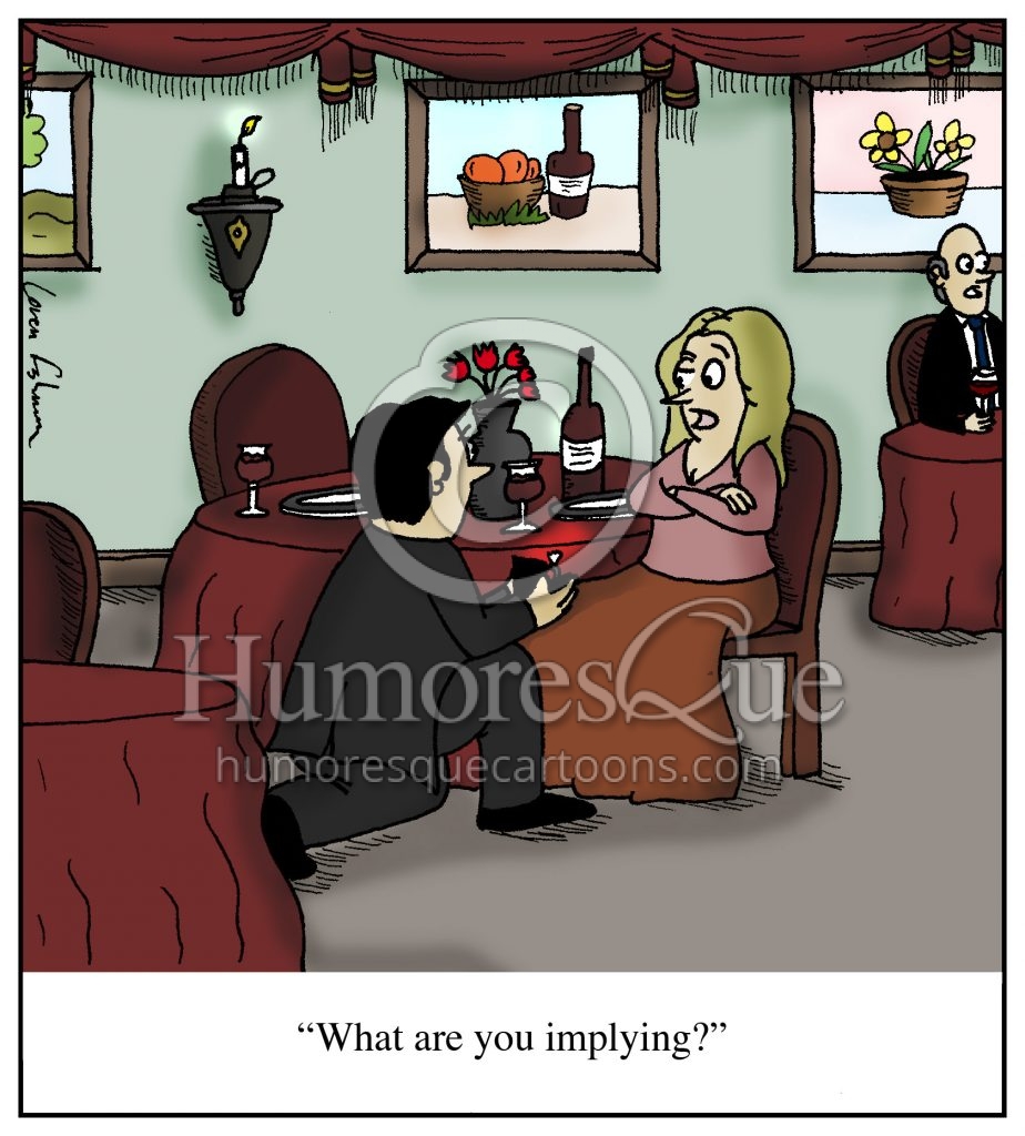 proposal engagement implying cartoon