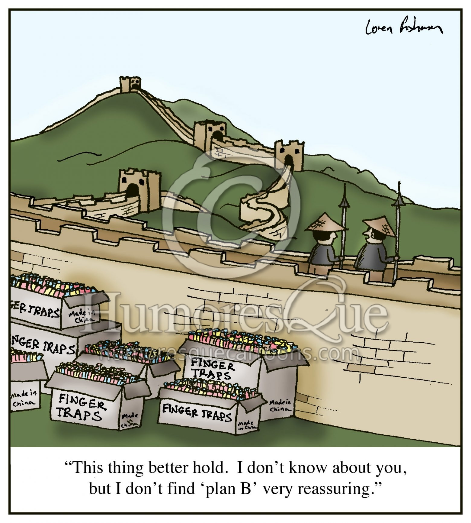 chinese finger traps great wall cartoon