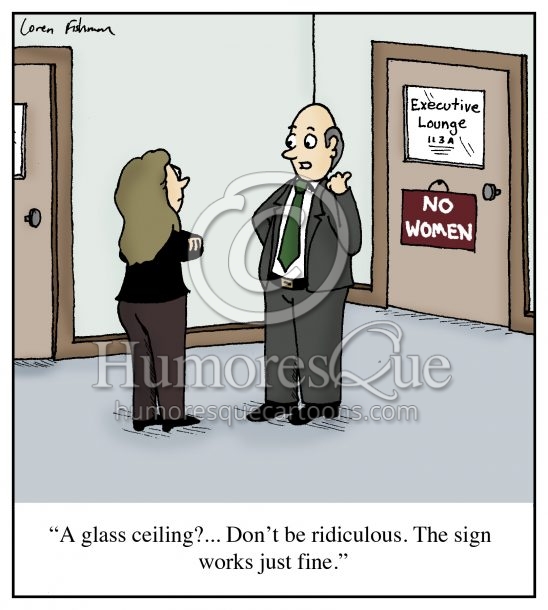glass ceiling misogyny cartoon