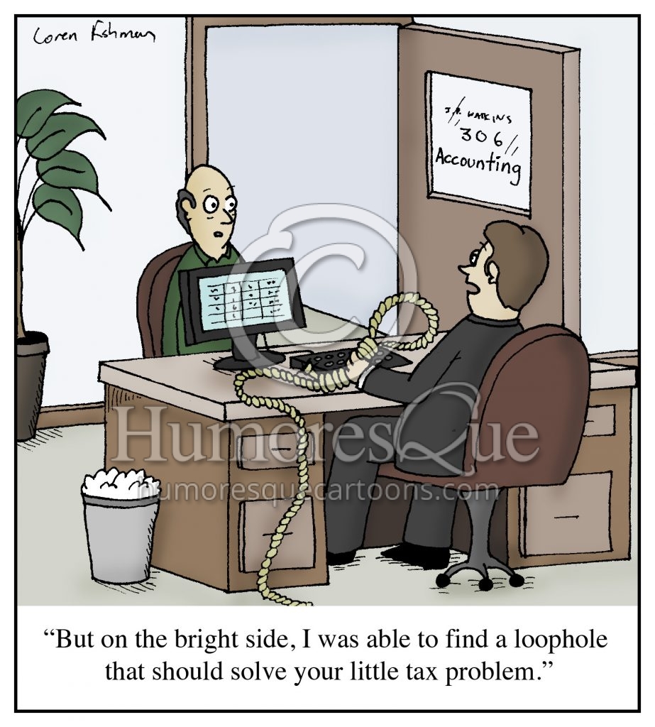 tax loophole accountant cartoon