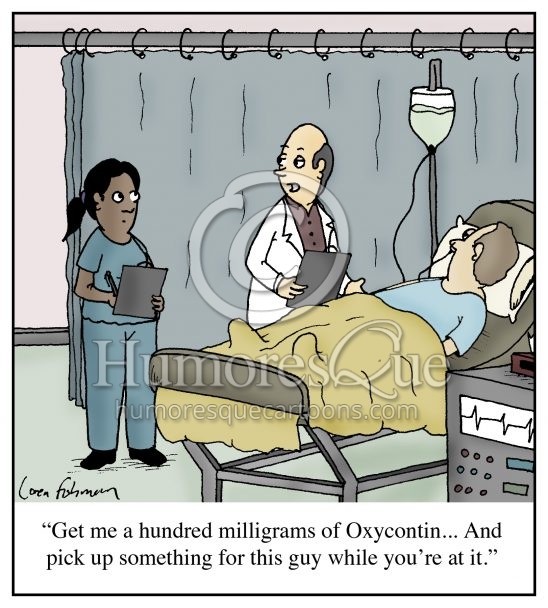 opioid epidemic doctor cartoon