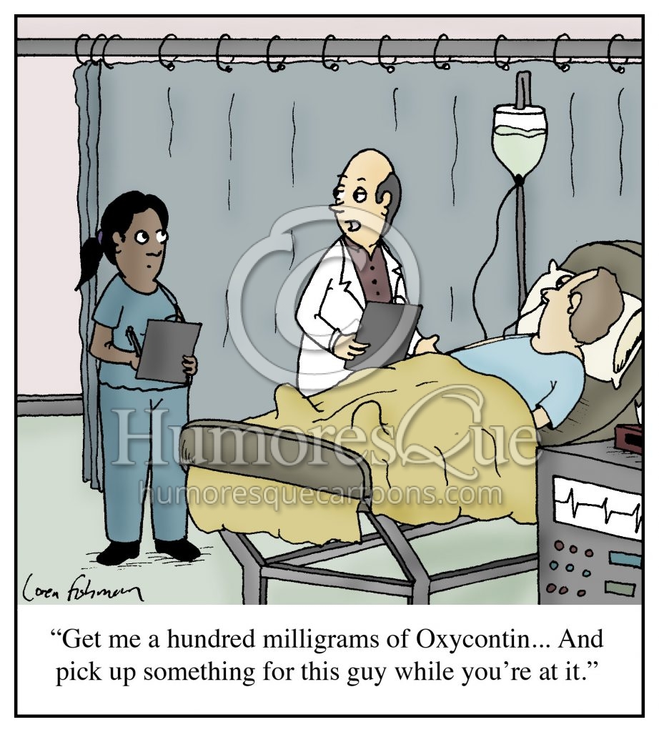 opioid epidemic doctor cartoon
