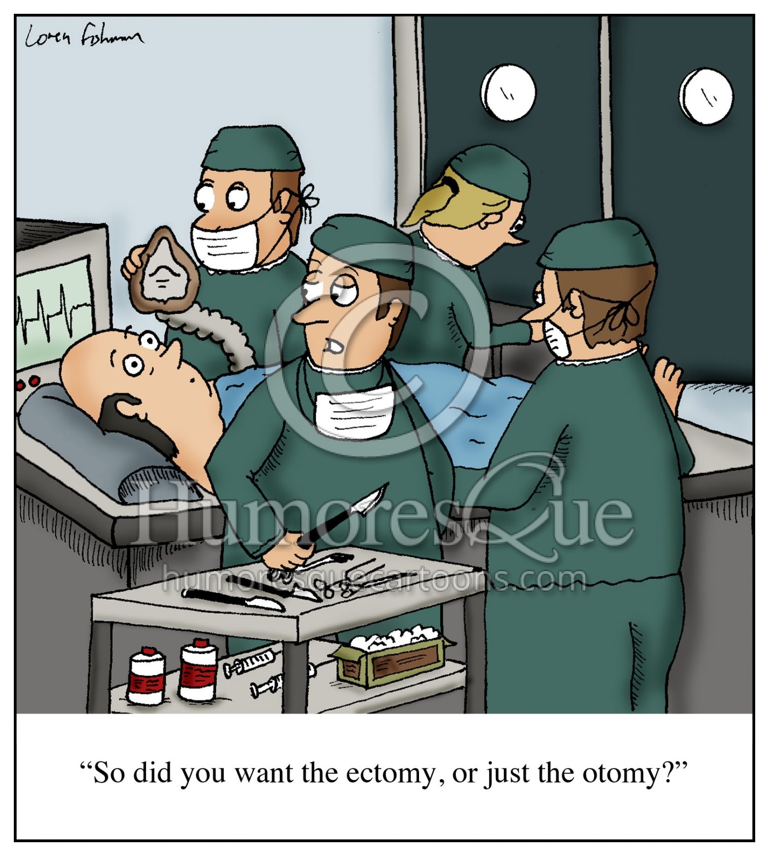 ectomy otomy surgeon cartoon
