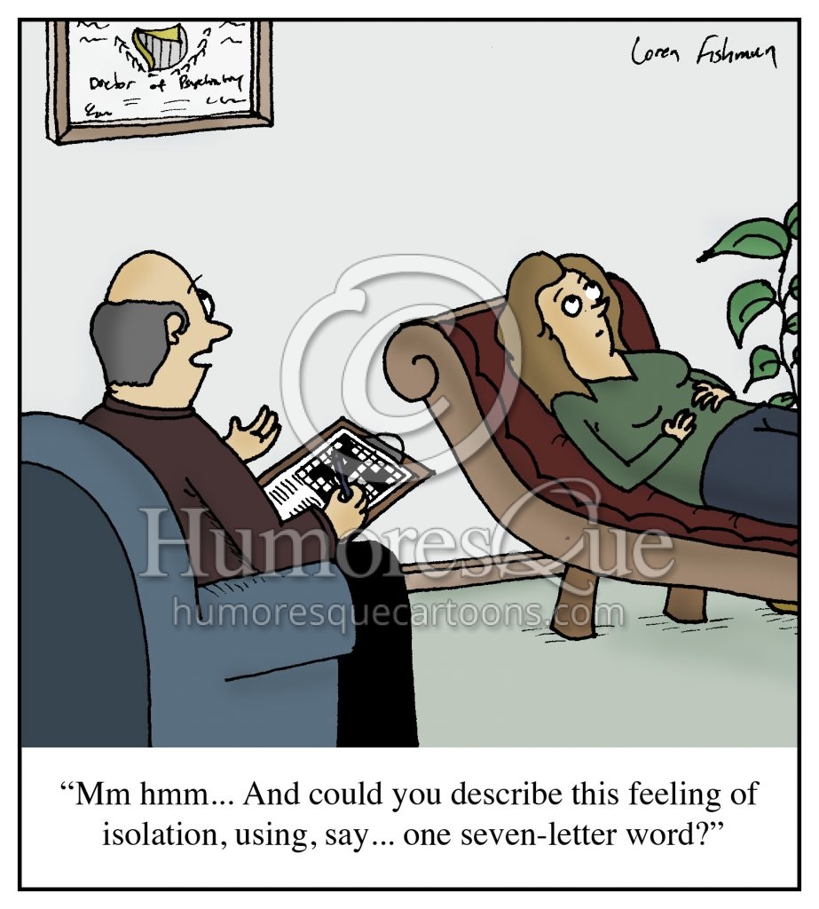psychiatrist crossword puzzle patient cartoon
