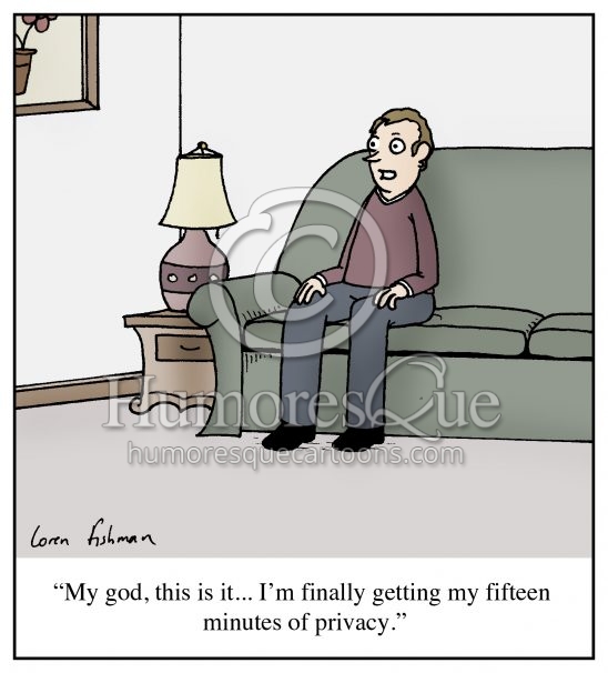 15 minutes of privacy cartoon