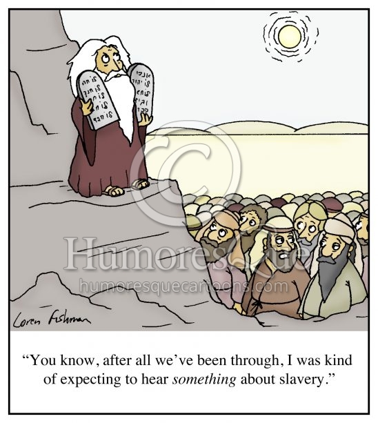 slavery in ten commandments cartoon