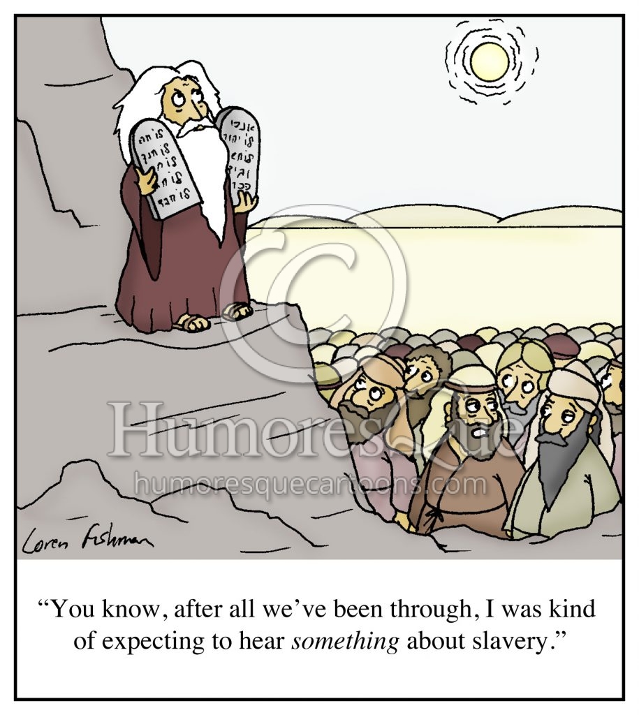slavery in ten commandments cartoon