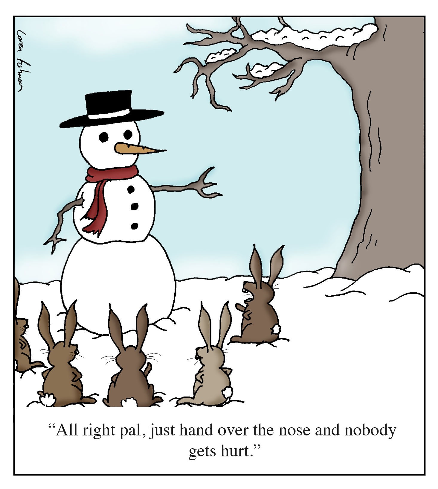 Snow Rabbit Jokes SnowRabbits_CLR1 - Humoresque Cartoons