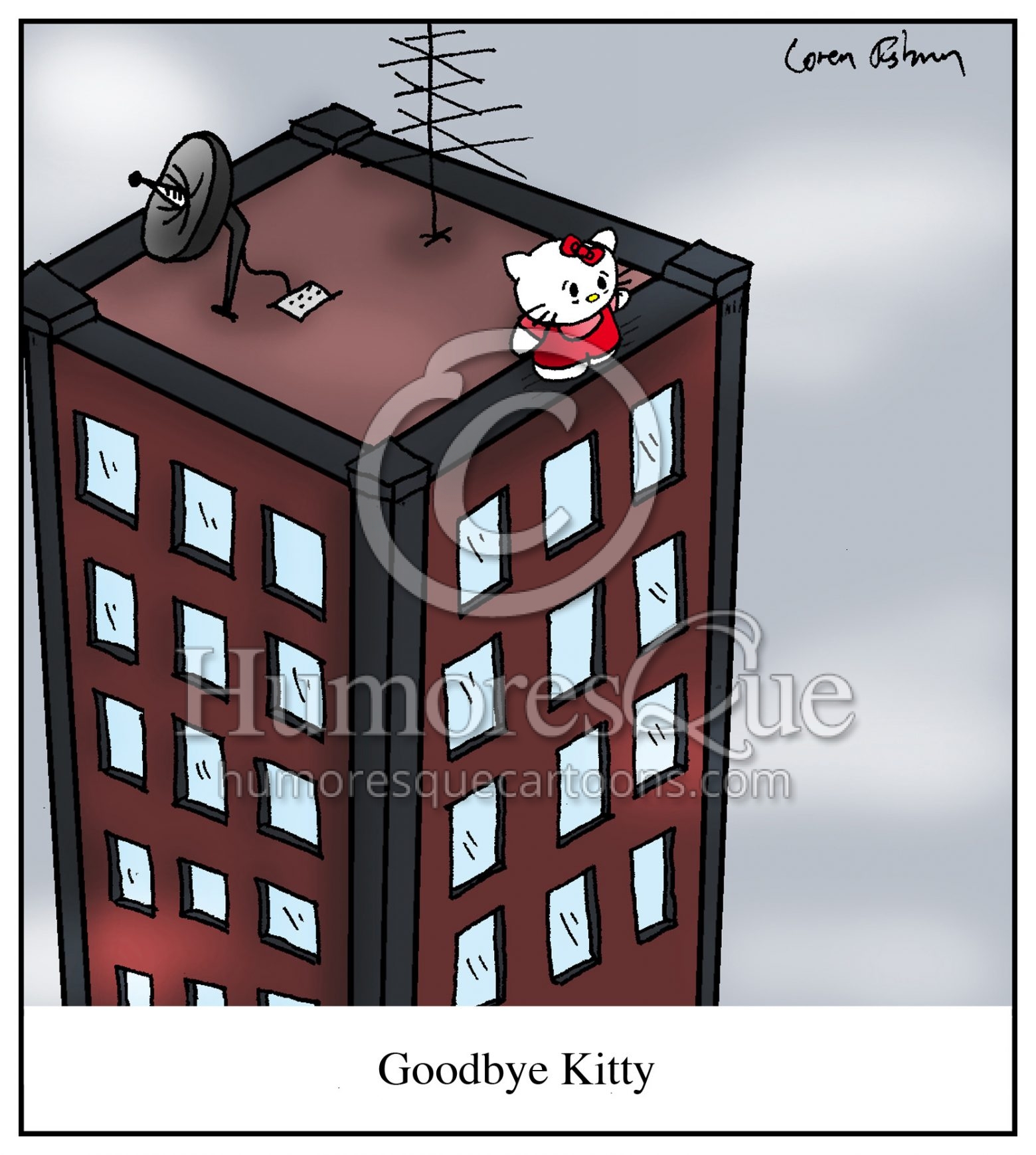 Goodbye Kitty Suicide of Hello Kitty Cartoon
