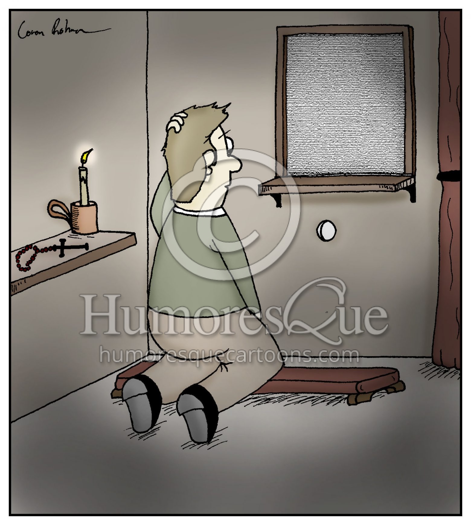 Glory Hole Confessional Catholic Church Sex Scandal Cartoon
